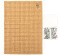 Générique Planche à Macramé en Liège 30 X 40 CM avec Grille Quadrillée Kit DIY 1 Planche Boîte d'Épingles en T pour Tressage Nouage et Création de Bijoux Outil Macramé Réutilisable et