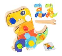 Générique Planche À Vis pour | Jouet Éducatif en Bois pour Développer La Motricité Fine - Tableau Dinosaure Motricité Fine pour Crèche Maternelle Voyage et Domicile
