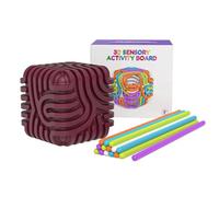 Générique Planche Sensorielle en Silicone - Jeu Éducatif Cube Sensoriel - Améliore la Motricité Fine pour de Plus de 3 Ans pour Maison École Voyage