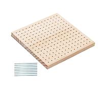 Générique Planches de Blocage en Bois pour Crochet avec 8 Tiges en Acier Inoxydable - Idée Cadeau - Tapis de Blocage en Bois pour Carrés Granny, Sacs à Main Tri, 20cmx20cm