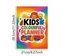 Générique Planificateur Scolaire Enfant - Journal Enfant Coloré,Organiseur pour Emploi du Temps, Leçons, Étude, Voyage, Camping, Famille et École