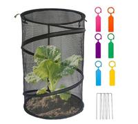 Générique Plant Cover Cloches - Foldable Mesh Protector for Garden | Round Breathable Reusable Shield, Indoor Winter, Flower Pot Planter Patio Porch Walkway Farm Seasonal Accessory