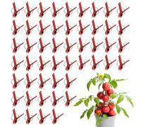 Générique Plant Grafting Clips - Clamp Set for Gardening | ABS Material with Flat Mouth Connectors, Pack of 50 Vegetable Strawberry Cucumber Support, Horticulture Tool for Home Farm
