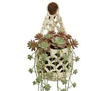 Générique Plant Hanger - Boho Woven Cotton Holder, Small Macrame Flower Pot Hanger with Sturdy Knotted Design Decorative Wall Hanging, Ideal for Indoor Bedroom Living Room Kitchen Apartment Dorm