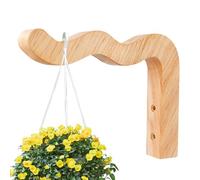 Générique Plant Hanger Bracket, Shape, 9.1 Inches Heavy Duty Hook, Wooden Wall Rack, Gardens Accessories, Best Usage Accessory for Patio Garden Indoor Outdoor Flower Pots Bird Feeders Home Decoration
