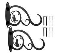 Générique Plant Hangers Outdoor | 2 Piece Heavy Duty Vintage Bird Feeder Hanger - Wall Bird Hooks Porch Lantern Bracket | For Lanterns Wind Chimes Flower Baskets Garden Patio