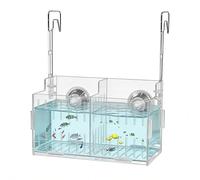 Générique Plant Holder for Aquarium - Transparent Acrylic Divider, Adjustable Height Double-Hook Plant Basket | Hanging Aquarium Rack for Decoration, Corner Vine, Moss, Landscaping, Fish Tanks