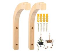 Générique Plant Hook - Wood, 20.95x23.49cm Plant Holder Heavy-Duty Wall Hanger - Strong Load Bearing Indoor And Outdoor Decor - Decorative Plants Wall Bracket For Living Room, Balcony, Garden, Patio