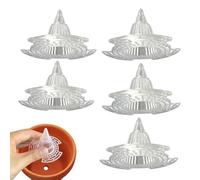 Générique Plant Pot Drainage Insert - 5-Piece Hydrophobic Cone Netting Mat for Flower Pots | Mesh Drainage Screen to Prevent Soil Loss, Breathable PVC Planter Insert for Cactus, Vegetables & Bonsai