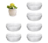 Générique Plant Pot Saucers - 30PCS Clear Flower Pot Tray Set, Round Drip Trays for Indoor & Outdoor Garden Plants | Sturdy Plant Drainage Saucers for Pots Base Protection