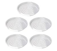 Générique Plant Pot Tray-5 Pack Heavy Duty Clear Saucer Reusable Floor Protector, Durable Dish, Waterproof Water Catcher, Indoor Outdoor Base, Small Flower Container Drip | for