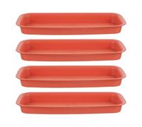 Générique Plant Saucer Set, Pot Drainage Tray Plates, 20cm Four Pack Water Catcher, PP Lightweight Stackable Kit, Garden Container Base Anti Leak Design, Indoor Outdoor Balcony Use Tree Cultivation
