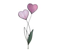 Générique Plant Stake - Stainless Metal Heart Garden Decor | Love Shape, Colored Flower Pot Ornament | Outdoor Yard Decorative Stake for Romantic Gift and Home Plant Decoration