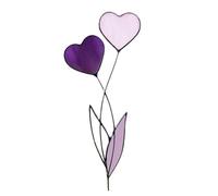 Générique Plant Stake - Stainless Metal Heart Garden Decor | Love Shape, Colored Flower Pot Ornament | Outdoor Yard Decorative Stake for Romantic Gift and Home Plant Decoration