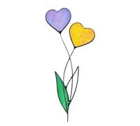 Générique Plant Stake - Stainless Metal Heart Garden Decor | Love Shape, Colored Flower Pot Ornament | Outdoor Yard Decorative Stake for Romantic Gift and Home Plant Decoration
