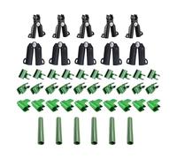 Générique Plant Support Connector Set | ABS, 0.4in Fork Size | Adjustable Garden Trellis Fittings for Steel Tubes | 5 A Forks, 5 B Forks, Rotating Clips, Cross Buckles