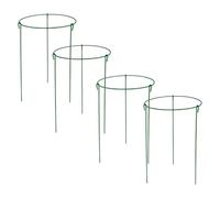 Générique Plant Support Stands 4 Pack | Iron, 9.8in X 15.6in, 800g | Heavy Duty Peony Cage, Ring Open Support for Roses, Tomatoes, Lavender, Hydrangeas