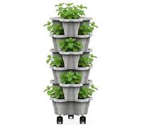 Générique Plant Tower - ABS 25x10cm | 6-Tier Rolling Stackable Stand, Vertical Planter Tower For Outdoor And Indoor Gardening, Balcony, Patio, Porch, Yard, Greenhouse, Flower And Vegetable Grow