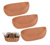 Générique Planter Basket Liners - 3-Piece Felt Window Box Liners | Outdoor Plant Pot Trough Lining for Raised Bed, Greenhouse, Patio, Park, Fence, Backyard Garden | Replacement Hanging Basket