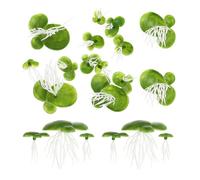 Générique Plantes Flottantes Artificielles avec Racines Vertes pour Aquarium Résistance à Déformation en Plastique Design Réaliste, Pack de 3 pour Décor Aquatique Flottant
