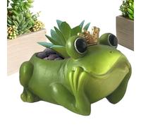 Générique Planteur de Grenouille, Pot de Grenouille,Grenouille avec Pot de résine de la Couronne - Porte-ustensiles, Accent de Maison, Vase décoratif, conteneur de Jardin pour