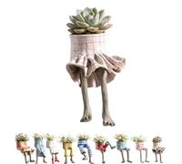 Générique Planteur De Jambe Humaine Assise, avec Trou De Drainage (G#) | Pour les amateurs succulents, planteurs de cactus et de succulents de nouveauté unique, décor d'intérieur moderne