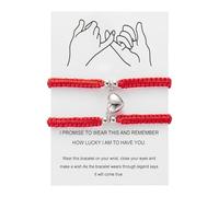 Générique Plaqué 8 Homme Cadeau Plusieurs Bijoux His And Hers Adjustable 8 Love Heart Bracelet Jewelry Largeur Phrases Bracelet Pour Avec Bijoux (G, One Size)