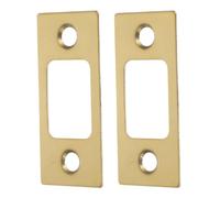 Générique Plaque à Coins Arrondis en Acier Inoxydable pour Gâche de Serrure, 2pcs, Installation Facile, Sécurité Renforcée pour Portes en Bois Bureau et Maison