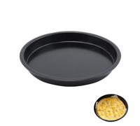 Générique Plaque à pizza ronde en acier au carbone antiadhésive 6 pouces noire accessoire de cuisson pour four Adapté pour la fabrication de cheesecakes tartes et pizzas