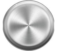 Générique Plaque à Pizza Ronde en Acier Inoxydable. Moule à Tarte pour Four & Plateau de Service Inox. Plat Multifonction pour Cuisson, Fruits et Légumes. Facile à Nettoyer