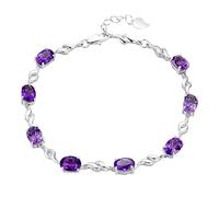 Générique Plaqué Bracelet Bracelet Jonc Avec Anneaux Charm Bracelets - Elegant Birthday For Women Mum Silver Rose Naturelle Bracelet Bracelet Perlé Anneaux (Silver, One Size)