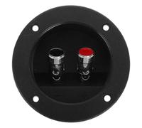 Générique Plaque de Bornier Audio Noir pour Caisson Basse Voiture, Composants D'assemblage de Haut-Parleur en Plastique et Métal, Installation Facile pour Modification Couleur Aléatoire