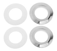 Générique Plaque de Conversion pour Toilettes à Double Chasse en Plastique, Kit 2 Sets, Installation Facile, Compatible Boutons de 38mm à 58mm, pour Salle de Bain et Hôtel