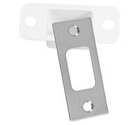 Générique Plaque de Gâche pour Renfort et Insertion Facile Serrure en Acier Inoxydable Argenté Double Plaque Métallique pour Porte Intérieure en Bois
