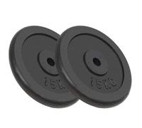 Générique Plaque de Poids 2 pcs 2x15 kg Fonte,Poids Libres,30.7KG-91396