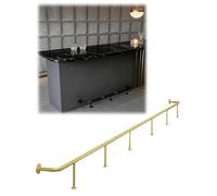 Générique Plaque de Protection et Repose-Pieds en Acier Inoxydable, Finition brossée, for comptoir, pub, Garage, Hall d'entrée.(Gold,L:120cm)