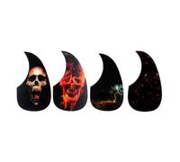 Générique Plaque de Protection pour Protéger la Surface Auto-adhésive pour Guitare Acoustique en Plastique, Forme Virgule, Lot de 4 Pièces Facile à Installer