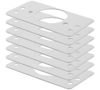 Générique Plaque de Remplissage de Trou de Porte Ronde en Acier Inoxydable Kit de Réparation de Gâche de Porte 8 Pièces Renfort pour Serrure Fixation à Bille Renforcée D’Entrée