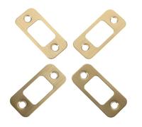 Générique Plaque De Renfort De Porte Dorée Lot De 4 Gâches De Pêne Dormant En Acier Inoxydable Compatible Divers Verrous Solution De Sécurité Pour Portes Extérieures