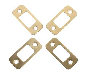 Générique Plaque De Renfort De Porte Dorée Lot De 4 Gâches De Pêne Dormant En Acier Inoxydable Compatible Divers Verrous Solution De Sécurité Pour Portes Extérieures