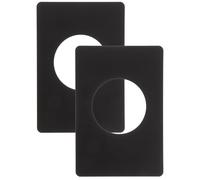 Générique Plaque de Renfort de Porte en Acier Inoxydable Cache-Verrou de Porte Noir 2 Pièces Support de Réparation pour Serrure à Boule Fixation Solide Installation Facile