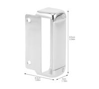 Générique Plaque de Renfort de Porte en Acier Inoxydable pour Épaisseur 35-50 MM Plaque de Recouvrement de Pêne Dormant sans Clé Accessoire Antivol Robuste pour Réparation et