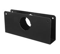 Générique Plaque de Renfort de Serrure Noire 23x10 Cm pour Porte Épaisseur 42-46 Mm avec Vis, Plaque de Recouvrement du Pêne Dormant 60 Mm, Protection et Réparation pour Quincaillerie