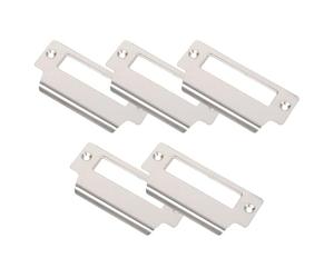 Générique Plaque de Sécurité de Porte en Acier Inoxydable Argentée, Renfort de Gâche pour Porte Intérieure, Remplace la Plaque Standard, Kit 1 Set pour Sécurité Renforcée
