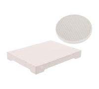 Générique Plaque de Soudure pour Fusion en Gypse Blanc, Lot de 2 Pièces, Structure Alvéolée Ronde, Haute Dureté, Protège la Surface de Travail pour Bijoux en Cuivre et Argenté