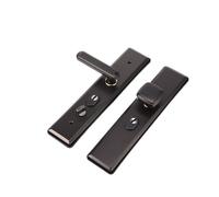 Générique Plaque de verrouillage antivol for portail d'entrée, poignée élargie de sécurité multifonction à double ressort et anti-explosion en acier inoxydable