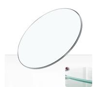Générique Plaque en Verre De Table Rond, Plateau De Table Exterieur en Verre Trempé Clair Diamètre 380-1000mm, Bords Polis, Transparent(90cm-35.4inch)