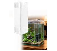 Générique Plaque Filtrante pour Aquarium 5 mm en Acrylique, Cache Pompe avec Ventouses Réglables, Séparateur d’Angle pour Aquarium, Barrière pour Sable et Gravier(Clear,27x13x60cm)