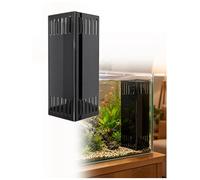 Générique Plaque Filtrante pour Aquarium 5 mm en Acrylique, Cache Pompe avec Ventouses Réglables, Séparateur d’Angle pour Aquarium, Barrière pour Sable et Gravier(Black,27x13x60cm)