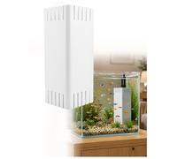 Générique Plaque Filtrante pour Aquarium 5 mm en Acrylique, Cache Pompe avec Ventouses Réglables, Séparateur d’Angle pour Aquarium, Barrière pour Sable et Gravier(Milk,10x10x10cm)